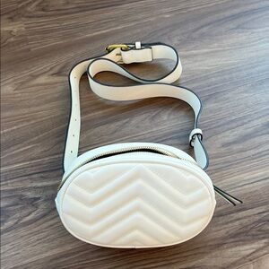 Golden white bum bag
